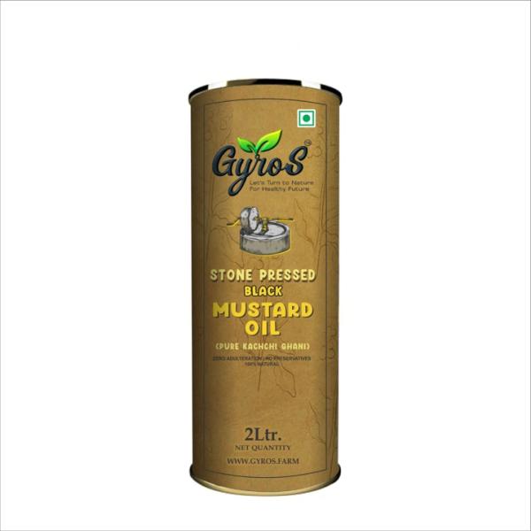 Stone Pressed Black Mustard Oil | 2L | Gyros Farm