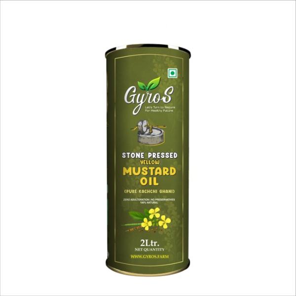 Stone Cold Pressed Yellow Mustard Oil | 2L | Gyros Farm